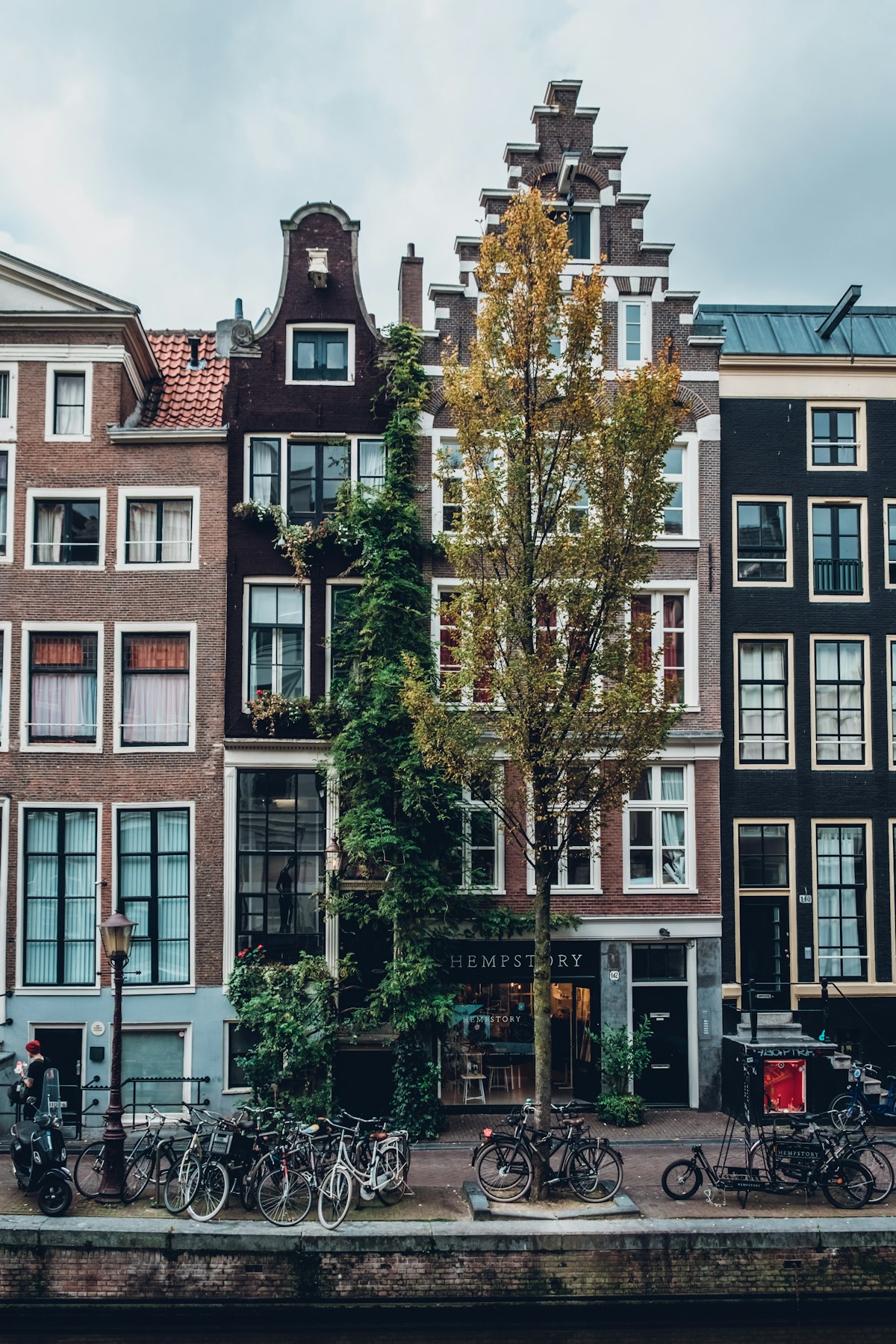Amsterdam street with bicycles